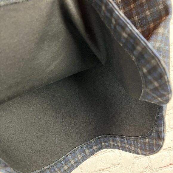 MAX STUDIO blue gray knit stretch unlined check classic pencil straight skirt XS - Picture 5 of 7